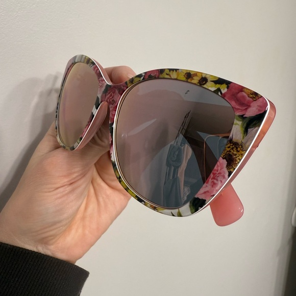 Dolce & Gabbana Floral Sunglasses Rosa Floreale Cateye - Picture 5 of 8